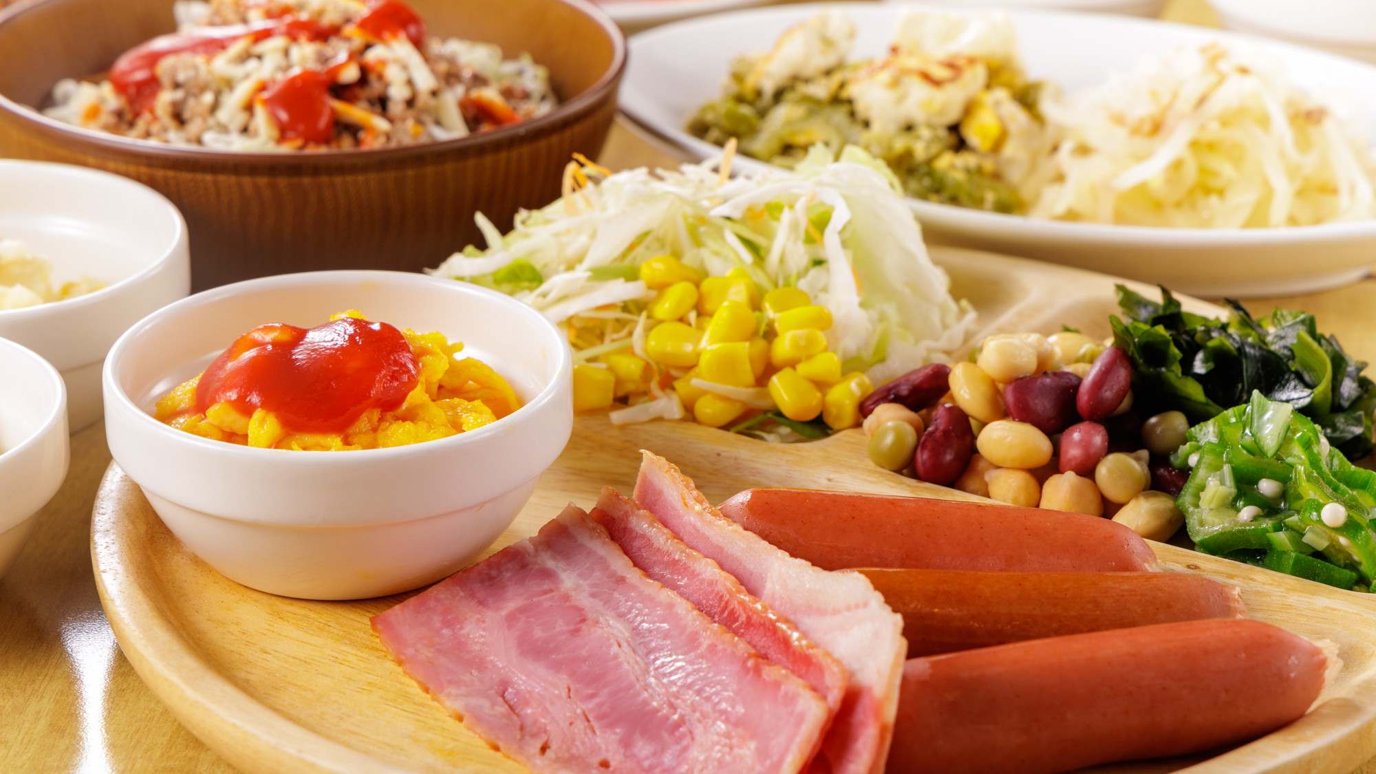 朝食バイキング　盛付例