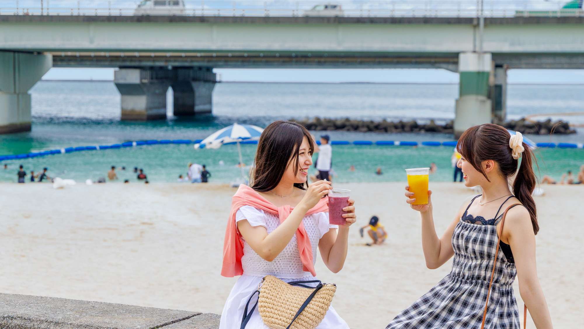 波の上ビーチでチルタイム♩