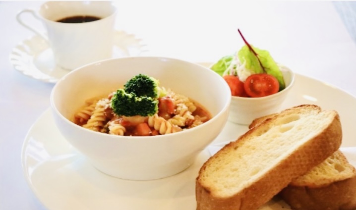 パスタスープの朝ごはん