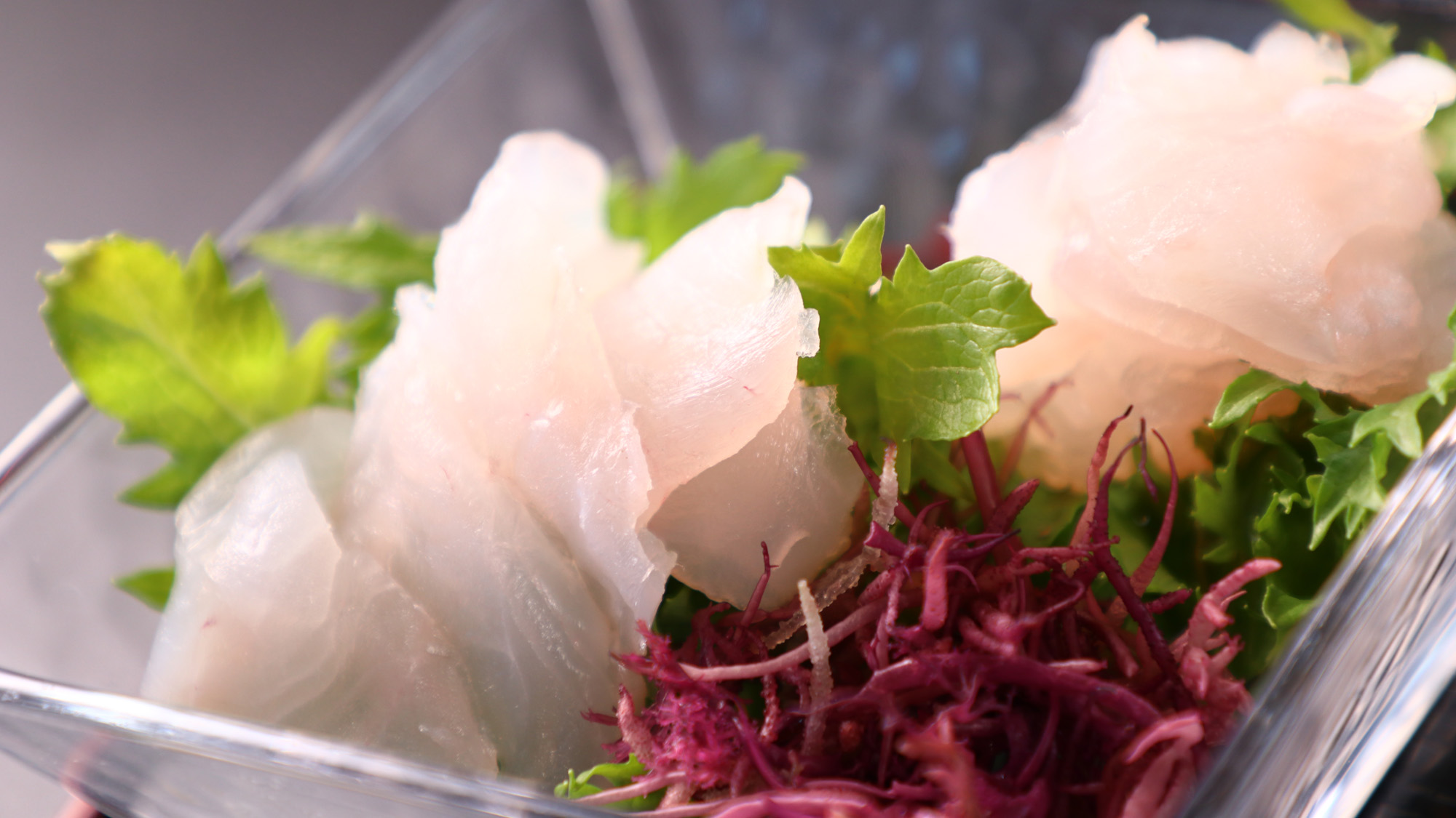 夕食_その季節で仕入れられるお魚を御造りに。たまに釣りあげたお魚も登場します*