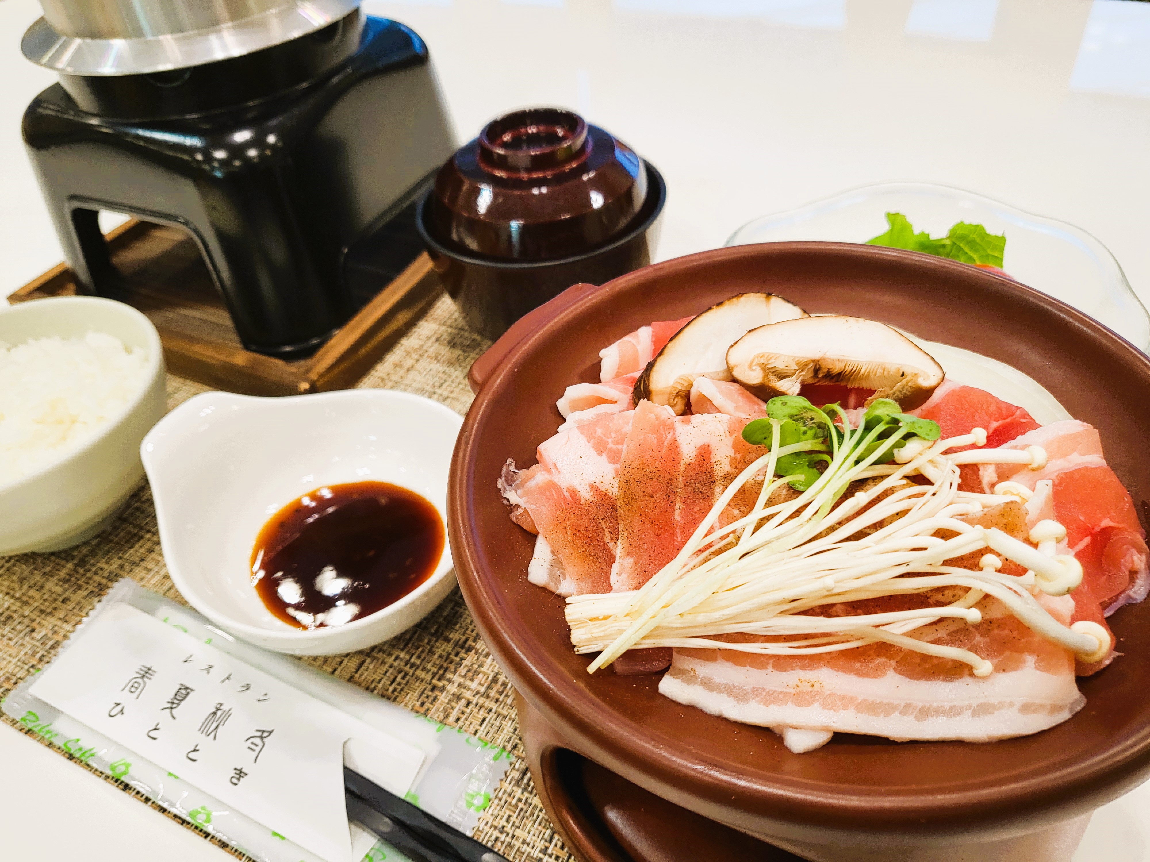 豚肉の陶板焼き