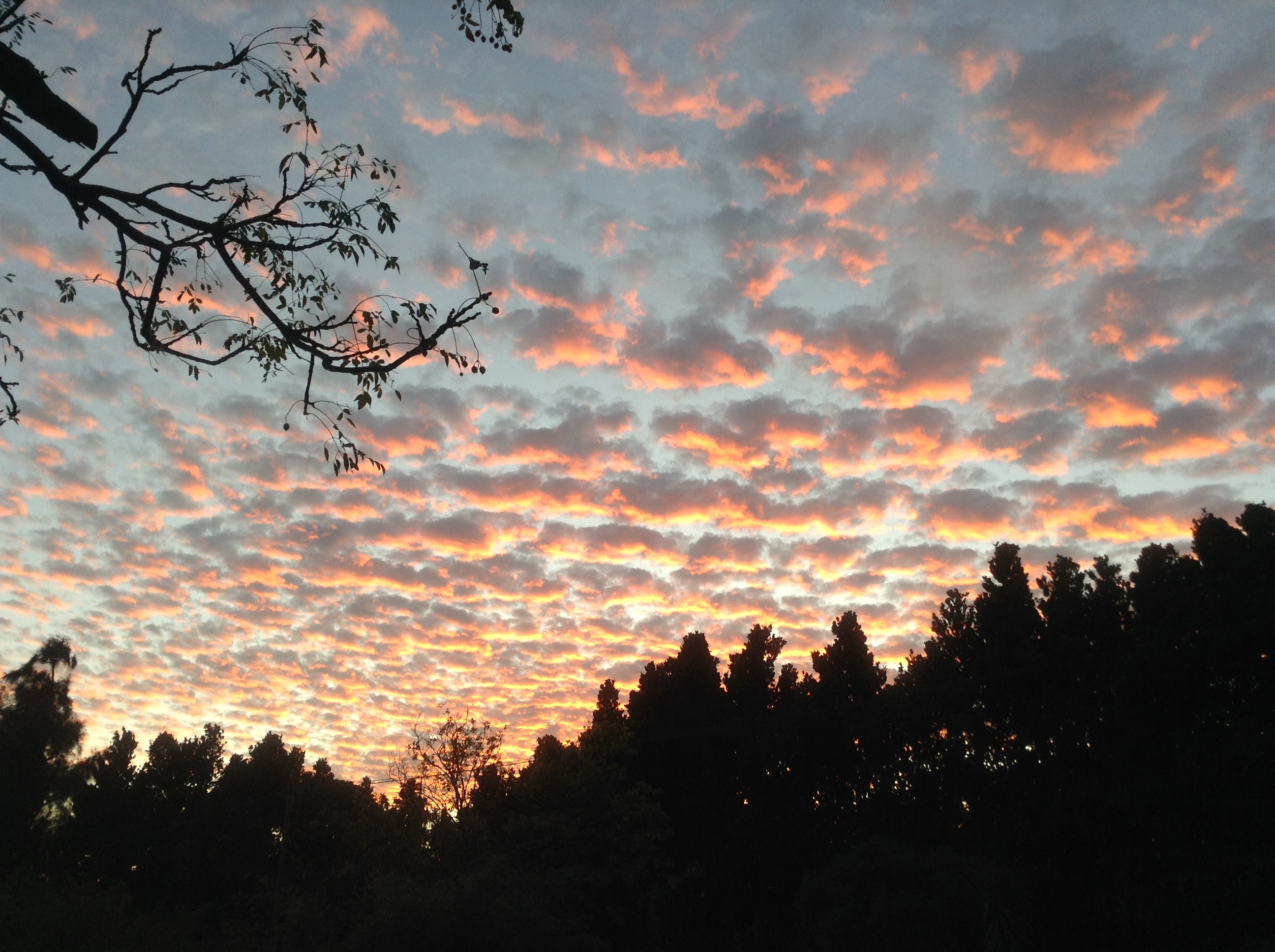 Sunset glow from the window