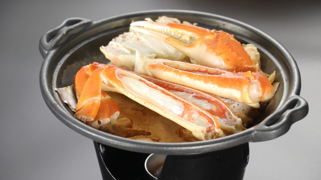 【3種類の鍋からチョイス】《すき焼きorしゃぶしゃぶor鴨鍋》+《焼きガニ付》
