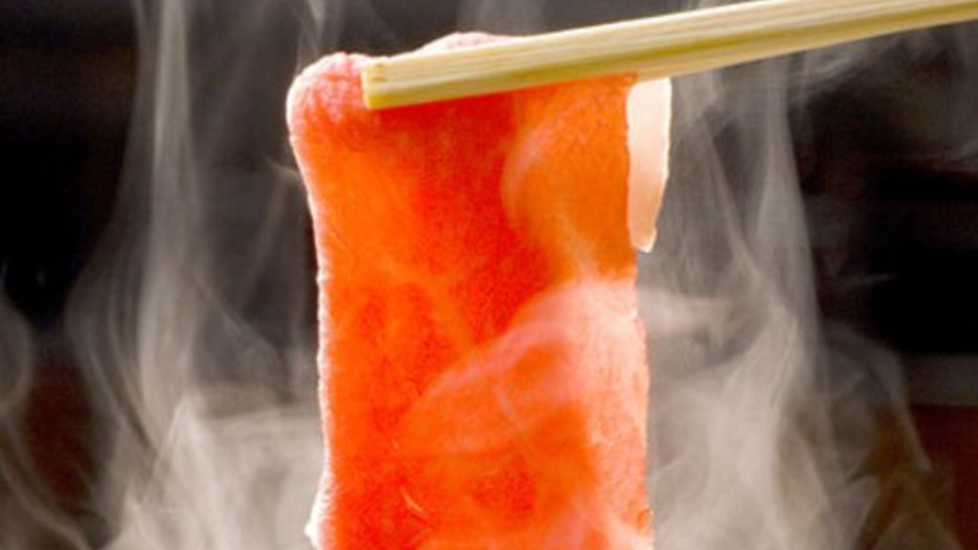 【牛しゃぶ鍋】特選和牛を牛しゃぶ鍋で〜個室食〜貸切風呂でのんびりとしたひと時を。