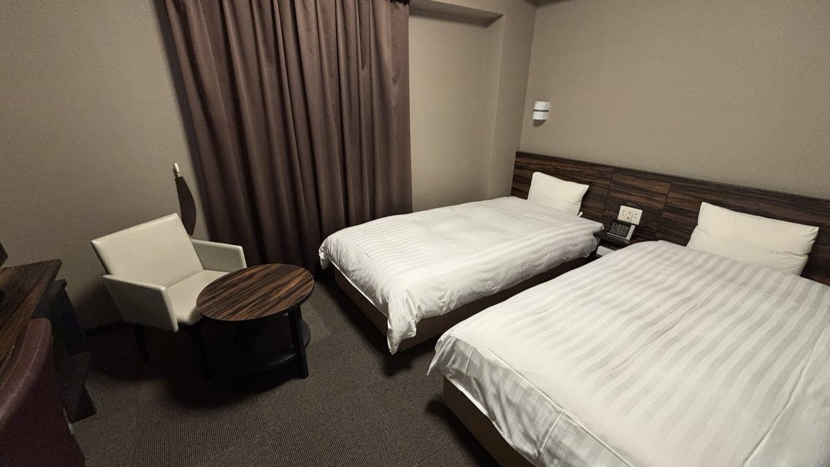 ◆禁煙ツインルーム20.3㎡（ベッド幅100cm×205cm×2台）◆