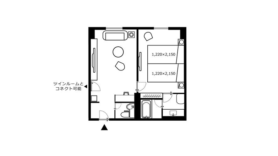 ジュニアスイートルーム 50.6㎡【別館】　間取り図