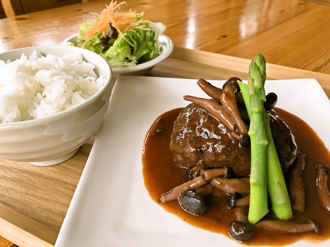 赤ワイン煮込みハンバーグ定食