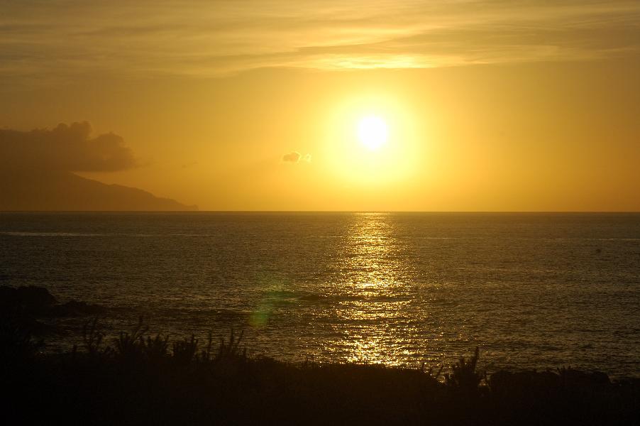 いなか浜の夕焼け 九州ふっこう割 屋久島