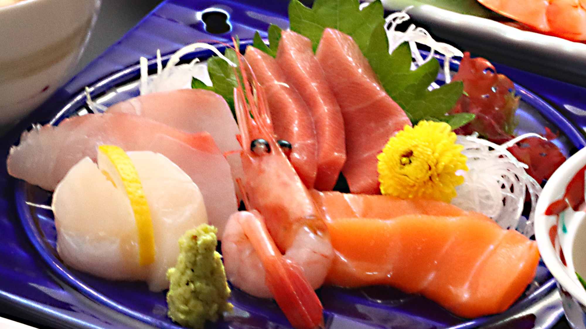 【夕食】　秋冬　お造り　本日の5種盛り