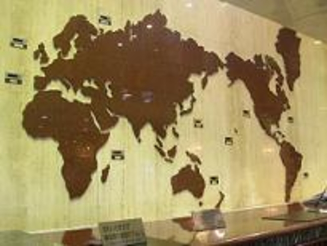 大理石の世界地図