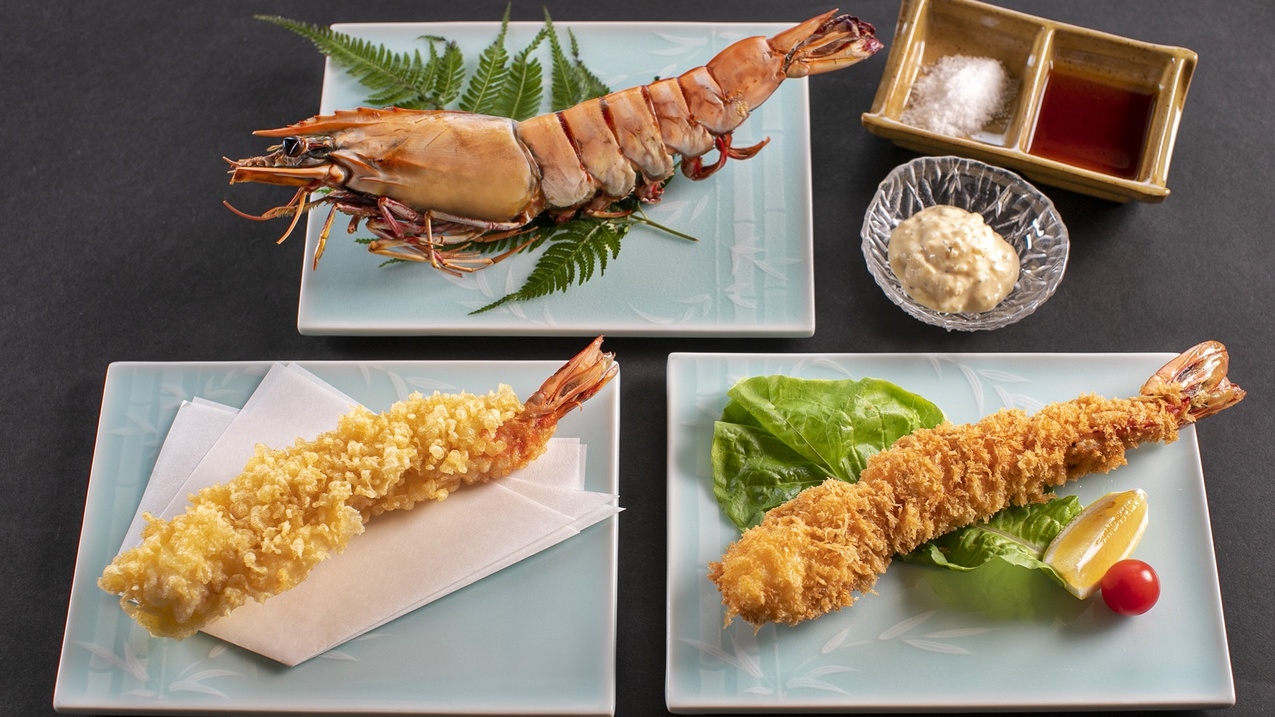 【人気メニューを全てご堪能】A5ランク若狭牛ステーキにしゃぶしゃぶ、希少食材の皇帝海老！贅沢2食付き