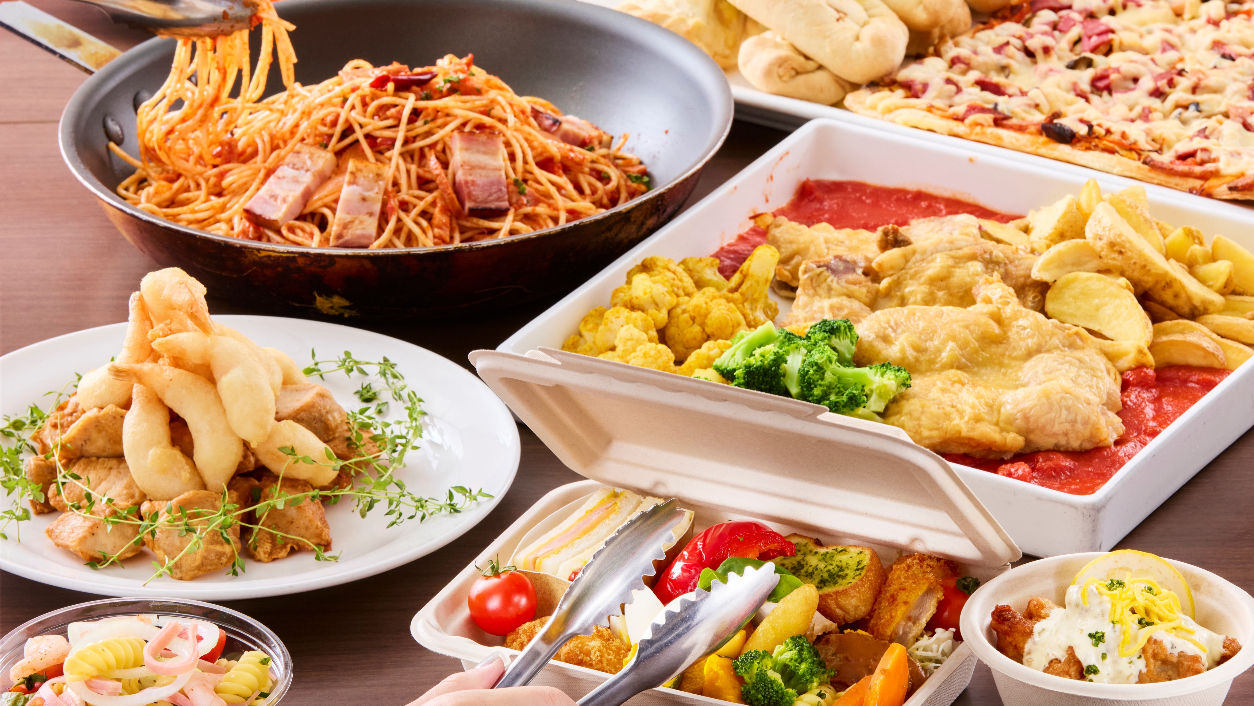 【お食事】オールインクルーシブスタイルでテイクアウトでもお楽しみいただけます。