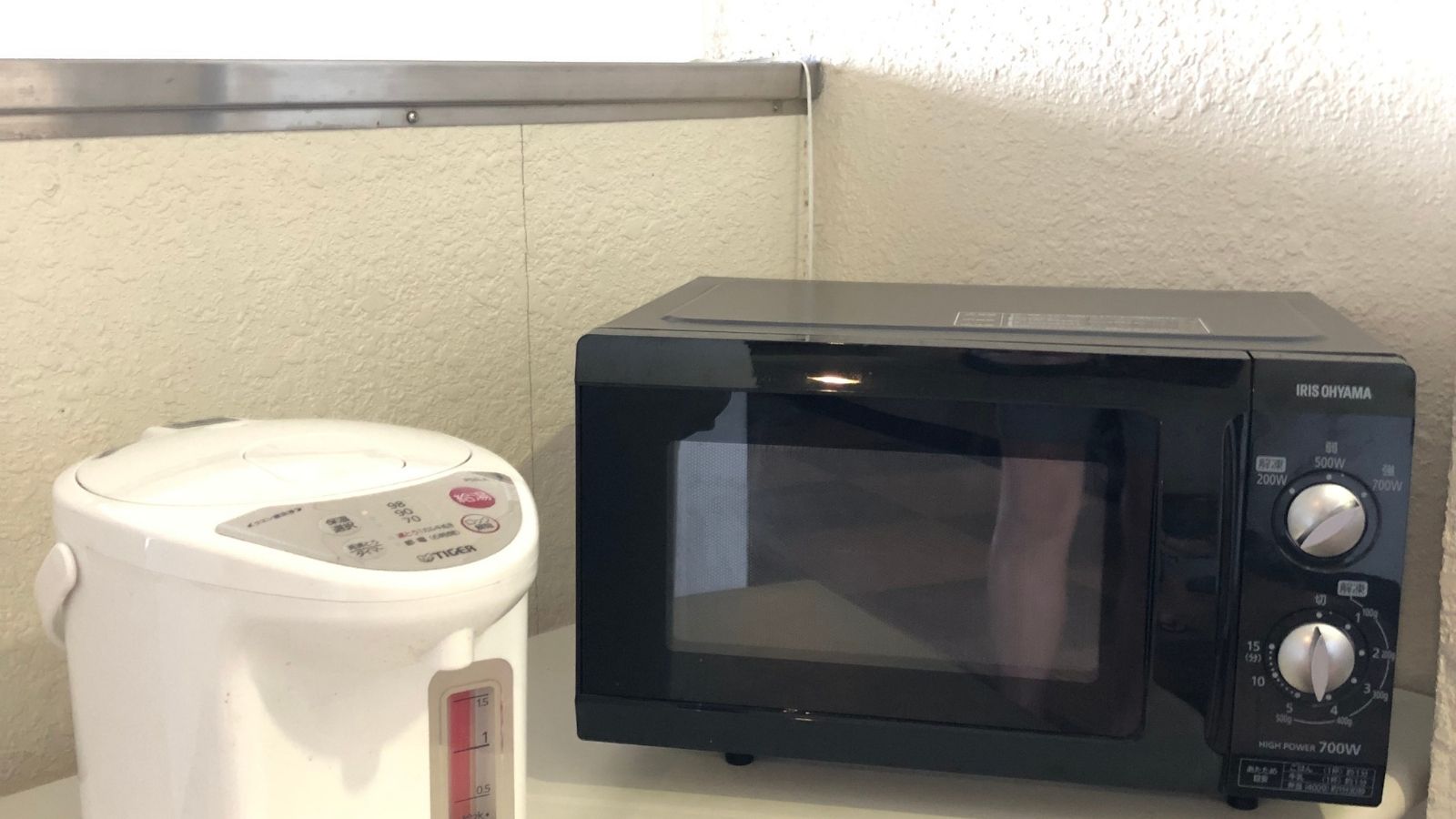 電子レンジとポット常備