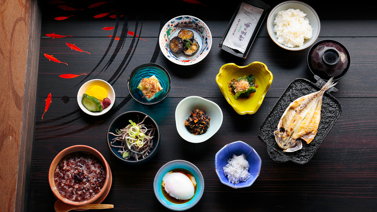 【1泊朝食】名物・温泉がゆで迎える心ほどける朝♪「温泉がゆ」×無料貸切風呂で整う癒しのひとときを