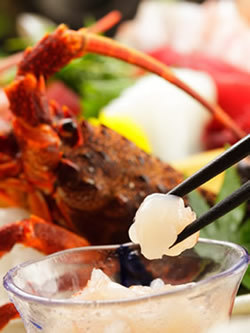 コスパ良し！【伊勢海老お造り＆鮑踊り焼き】海鮮満腹プラン・７つの貸切風呂、飲み放題付き！
