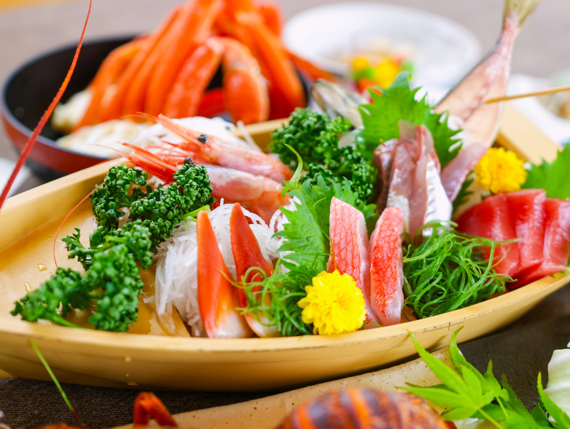 お得です！【直前割】【カップルプラン】　ズワイガニ・船盛り・牛ステーキ「７つ湯めぐり＆10大特典」