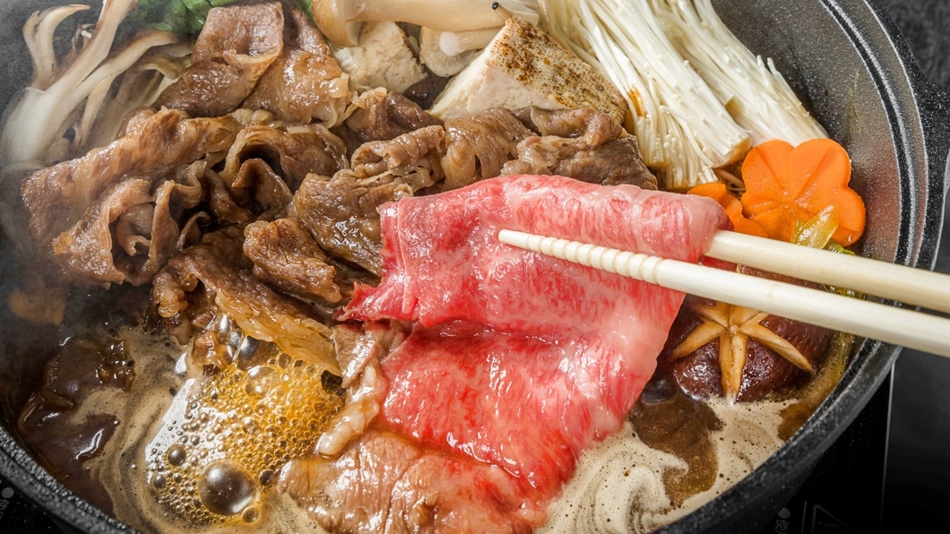 【和牛すき焼き】地産地消！近江の地野菜入り和牛すき焼きで滋賀ならではのすき焼きを＜2食付＞