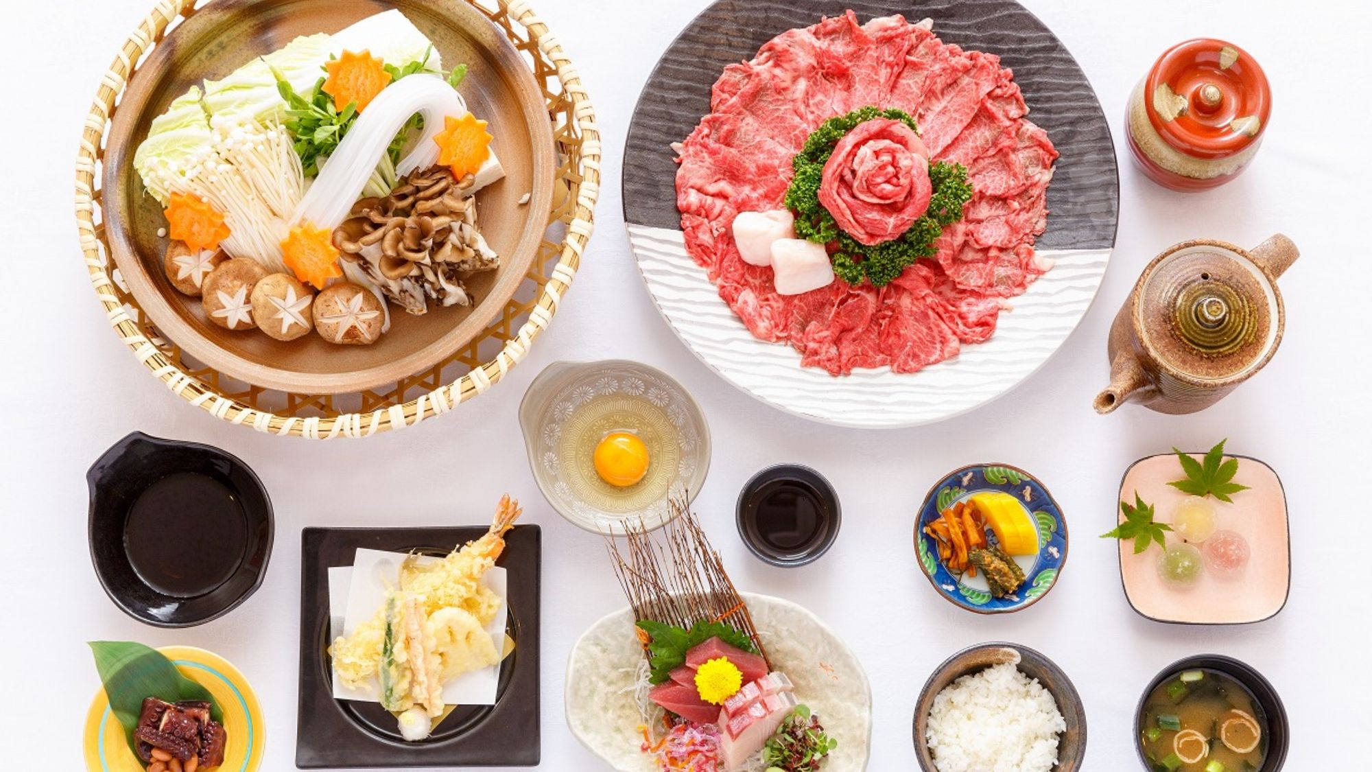 松阪牛のすき焼きコース