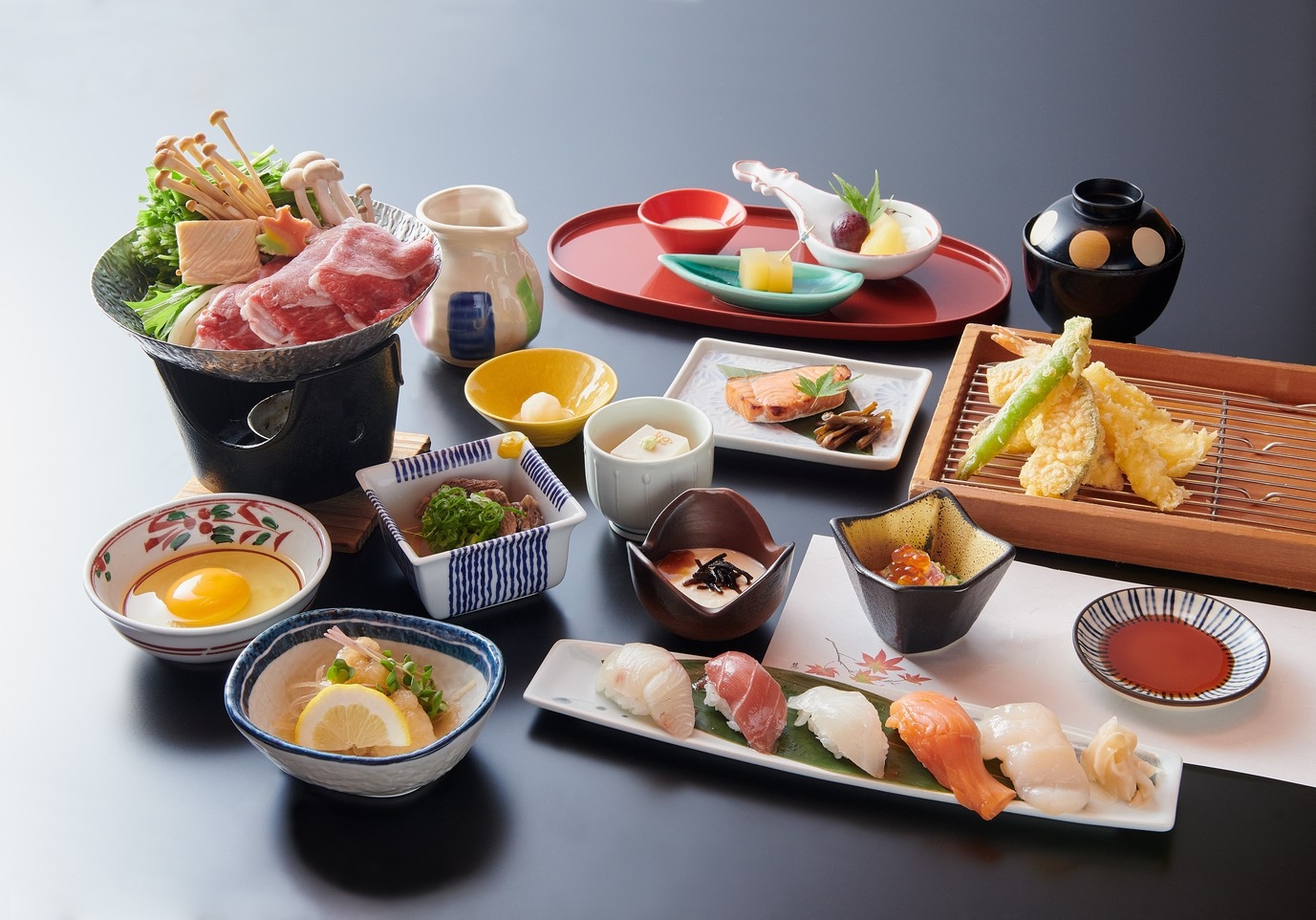 【嵐彩夕膳】すき煮＆寿司を気軽に楽しむ味の贅沢≪2食付≫