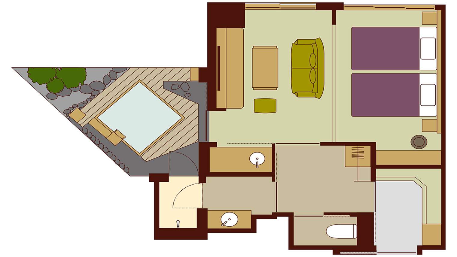 リニューアル：露天風呂付ラグジュアリーツイン(37㎡)