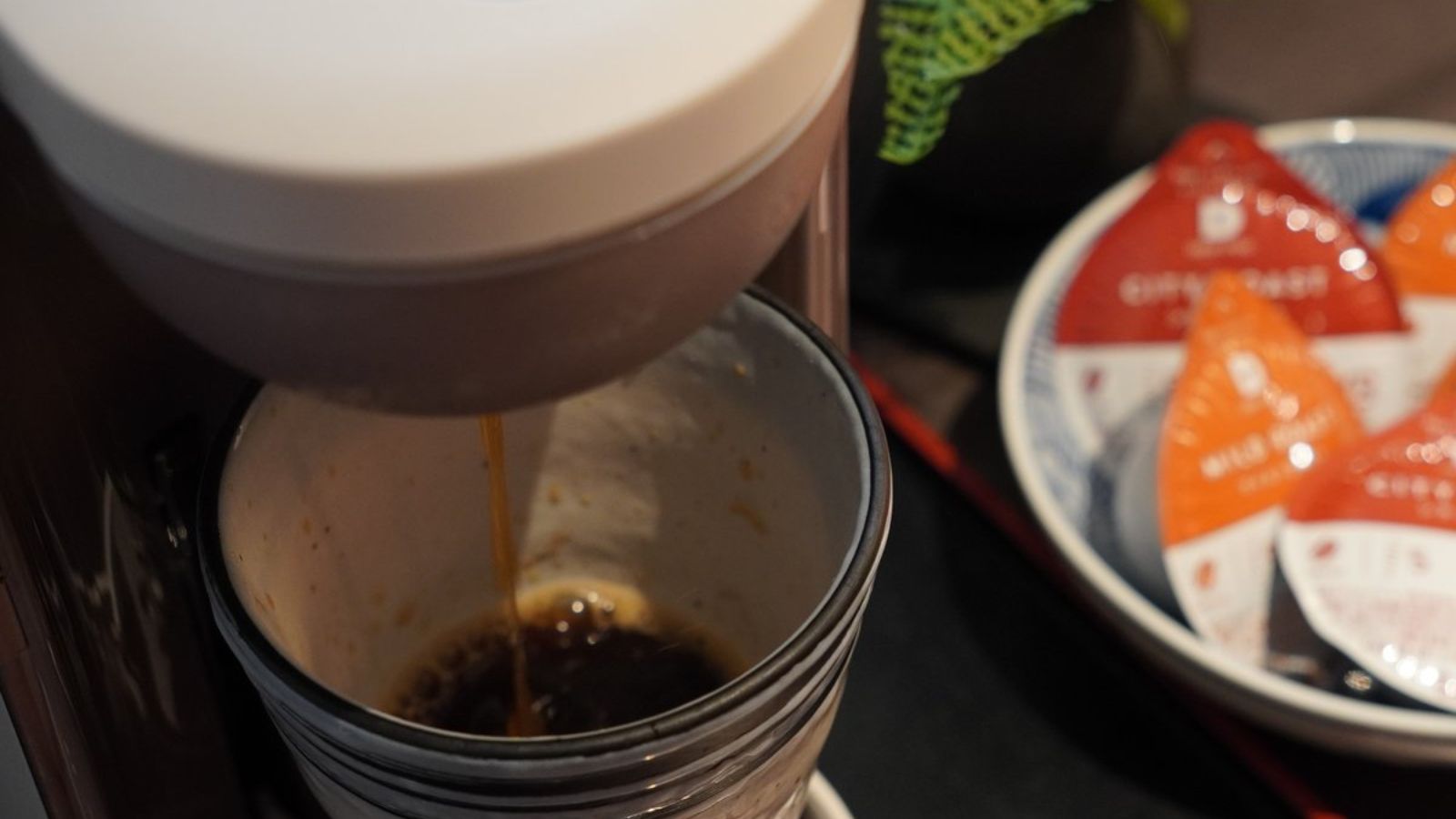 全部屋にドリップポッドを設置。2種類の珈琲をお楽しみください。