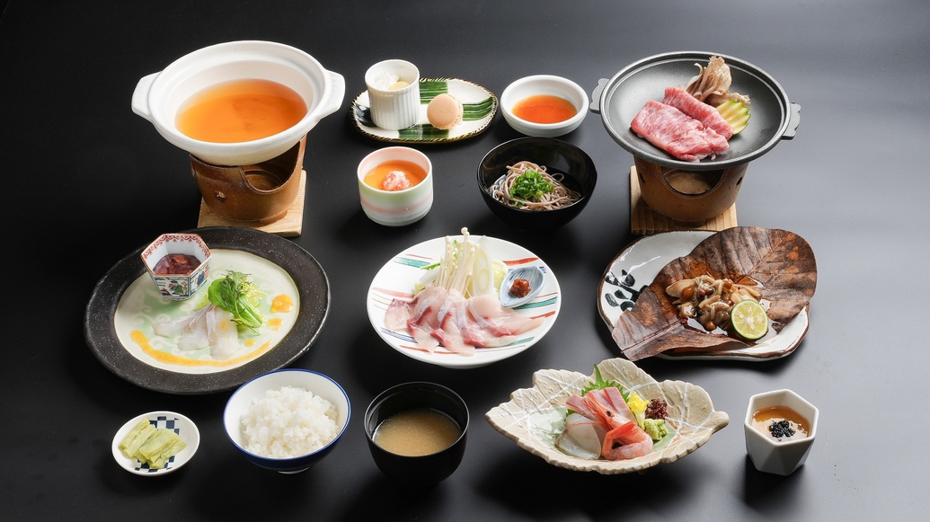 【1泊2食付】絶品！金目鯛とハマグリのお鍋と黒毛和牛を堪能　寛ぎ旬会席