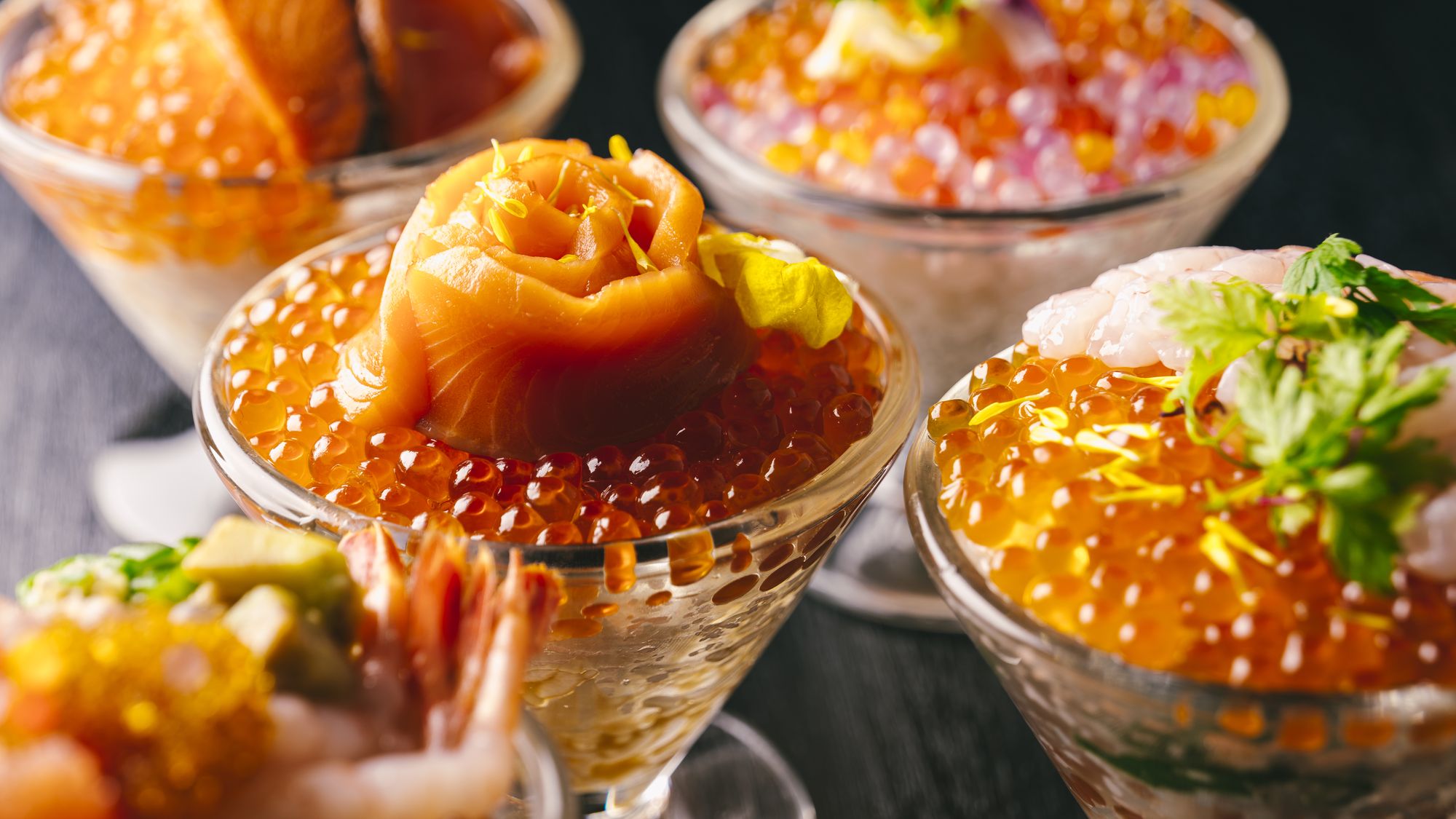 「アゼリア」朝食ビュッフェ。オリジナル海鮮パフェ