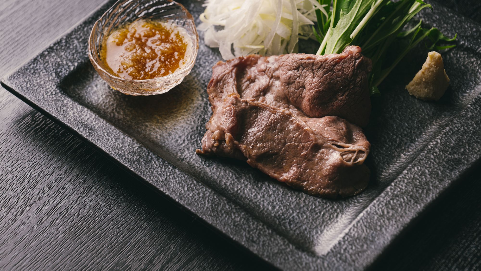 「アゼリア」朝食ビュッフェ。牛焼きしゃぶ