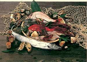 Meals feature fresh, seasonal seafood