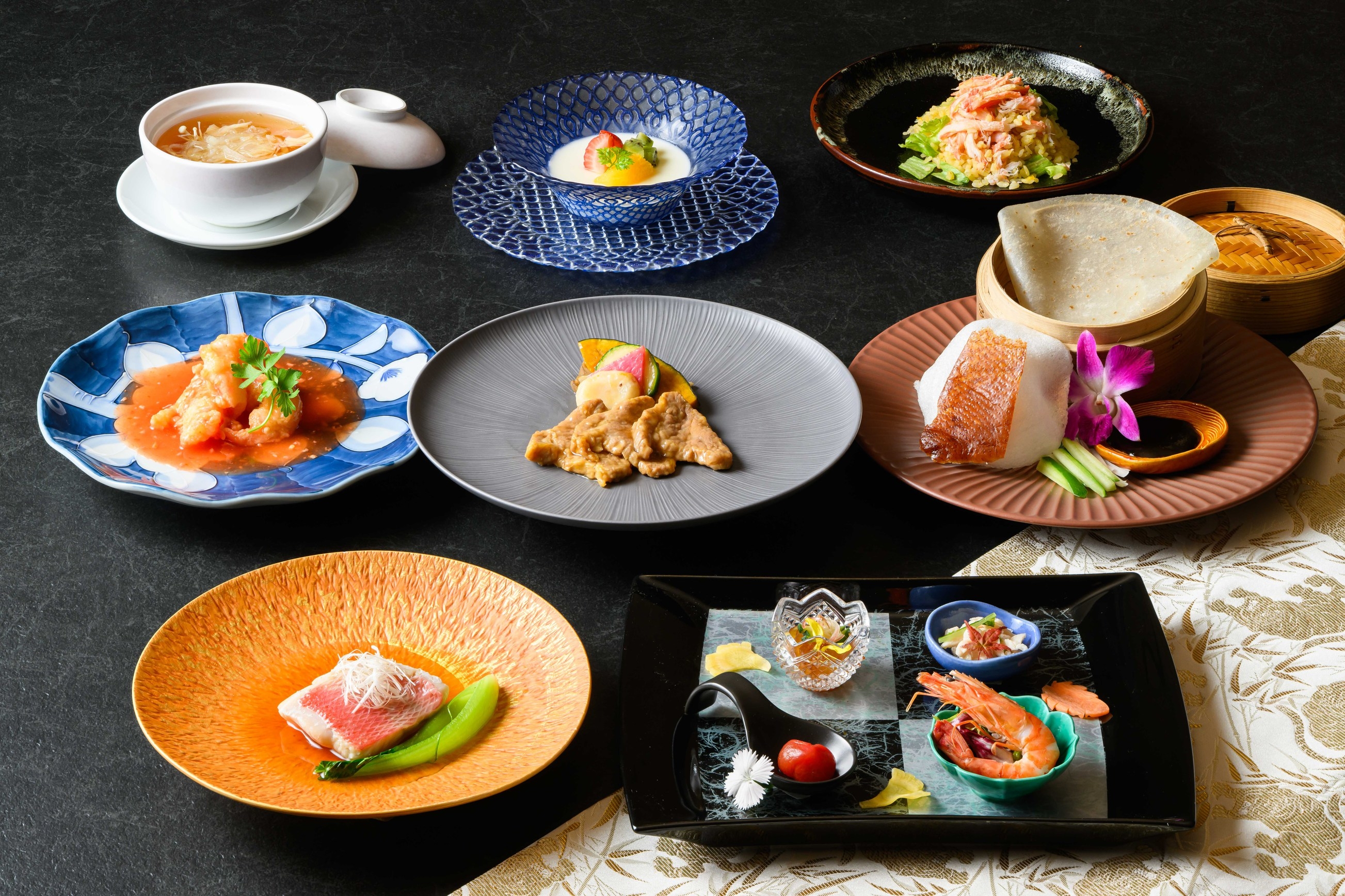 【沙山華で味わう本格中華料理】料理人が送る奈良食材×中華を楽しむコース【幼児添い寝無料/夕朝食付】