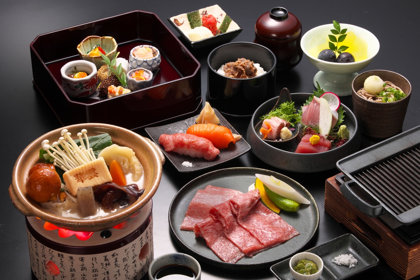 【夕食１７：３０スタートプラン】【2食付き】食べ方いろいろ！飛騨牛づくしプラン