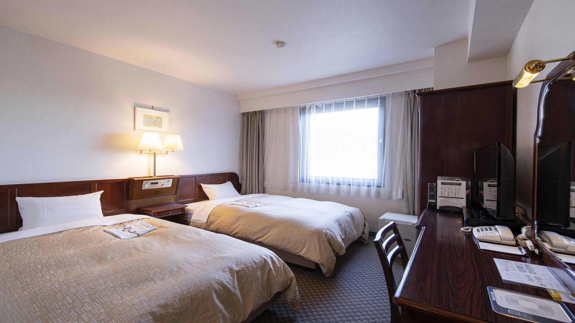 【ツイン17.28平米】120cm幅ベッド