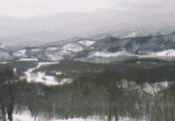 ゲレンデから見た冬景色