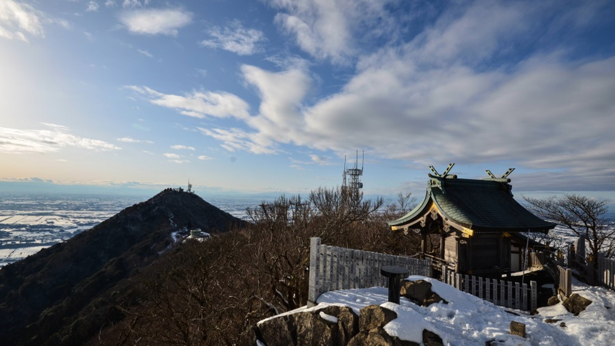 筑波山雪景色