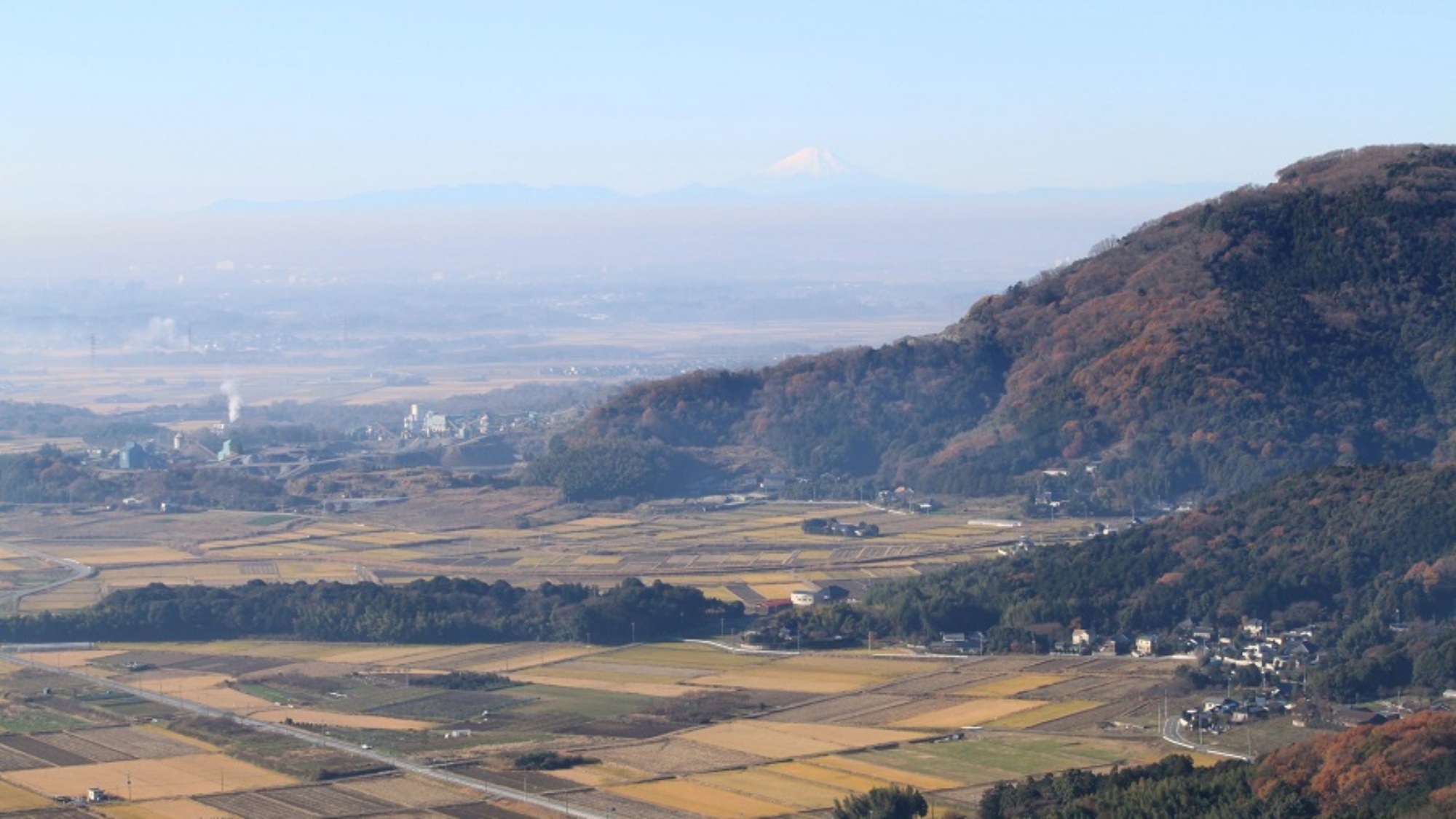 筑波山中腹から富士山