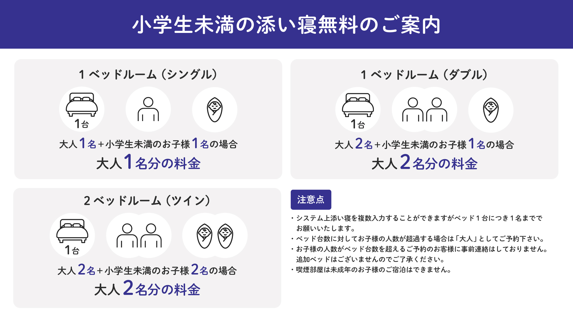 小学生未満の添い寝無料のご案内