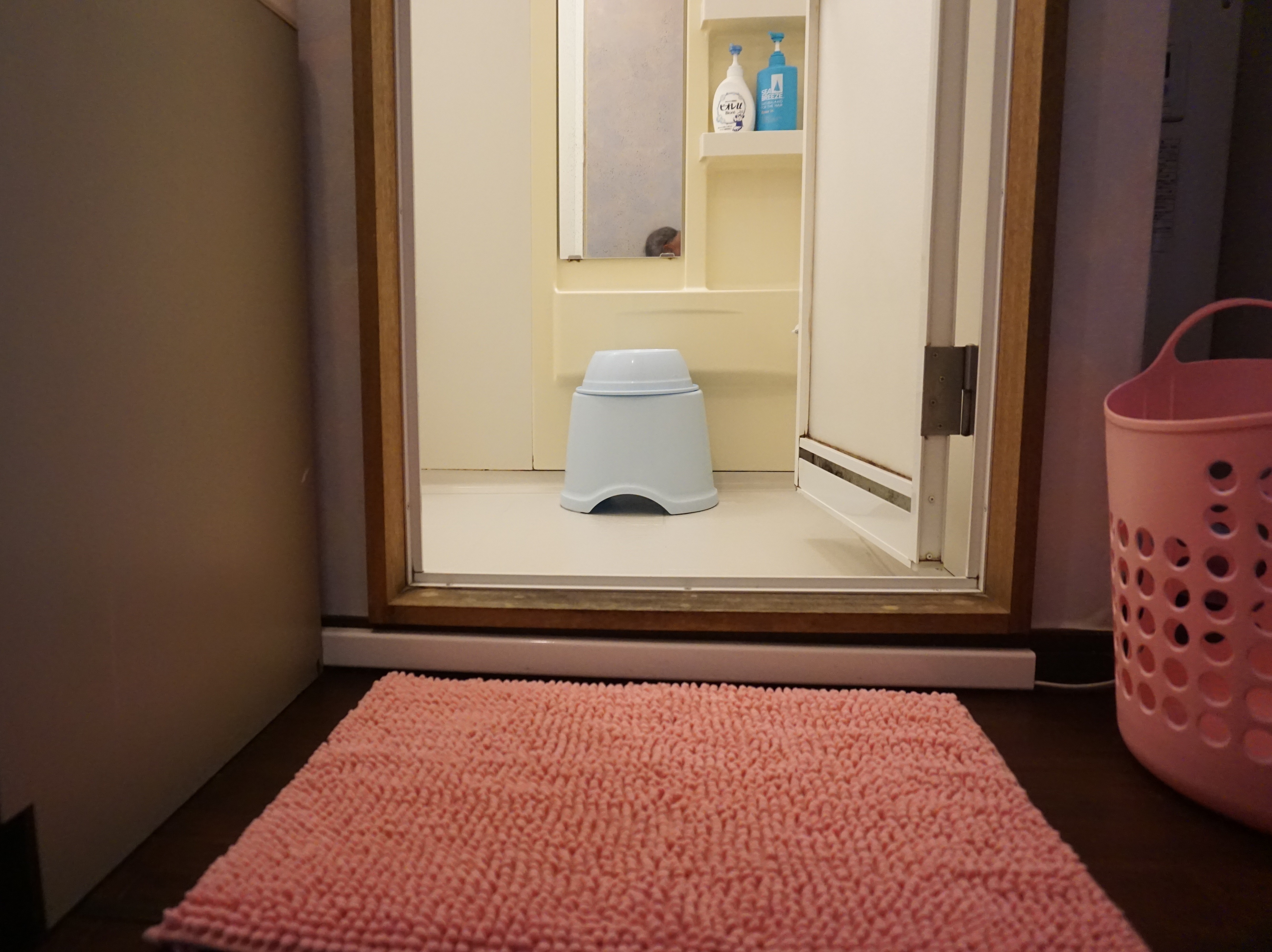 コテージのお部屋についている内風呂への入口。