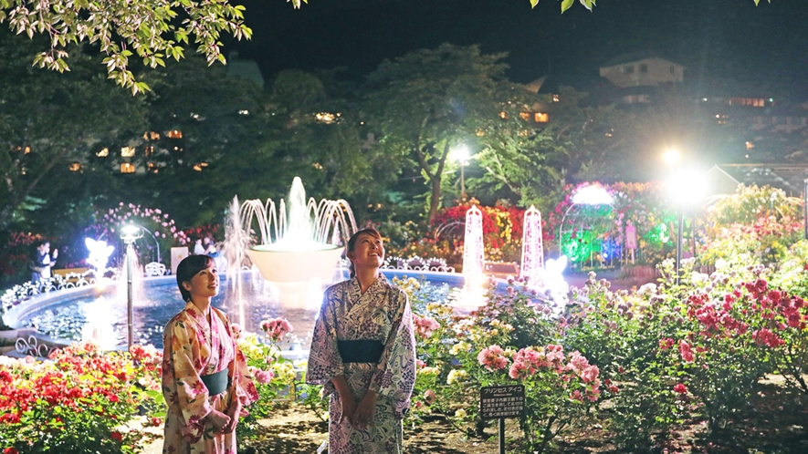 花巻温泉バラ園　ナイトローズガーデン