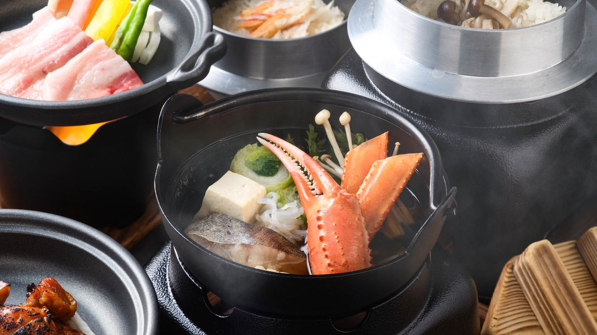 【THEかに祭り】10種類のかに料理と出来立てのステーキ＆串揚げ＆鍋フェア◇会場おまかせバイキング