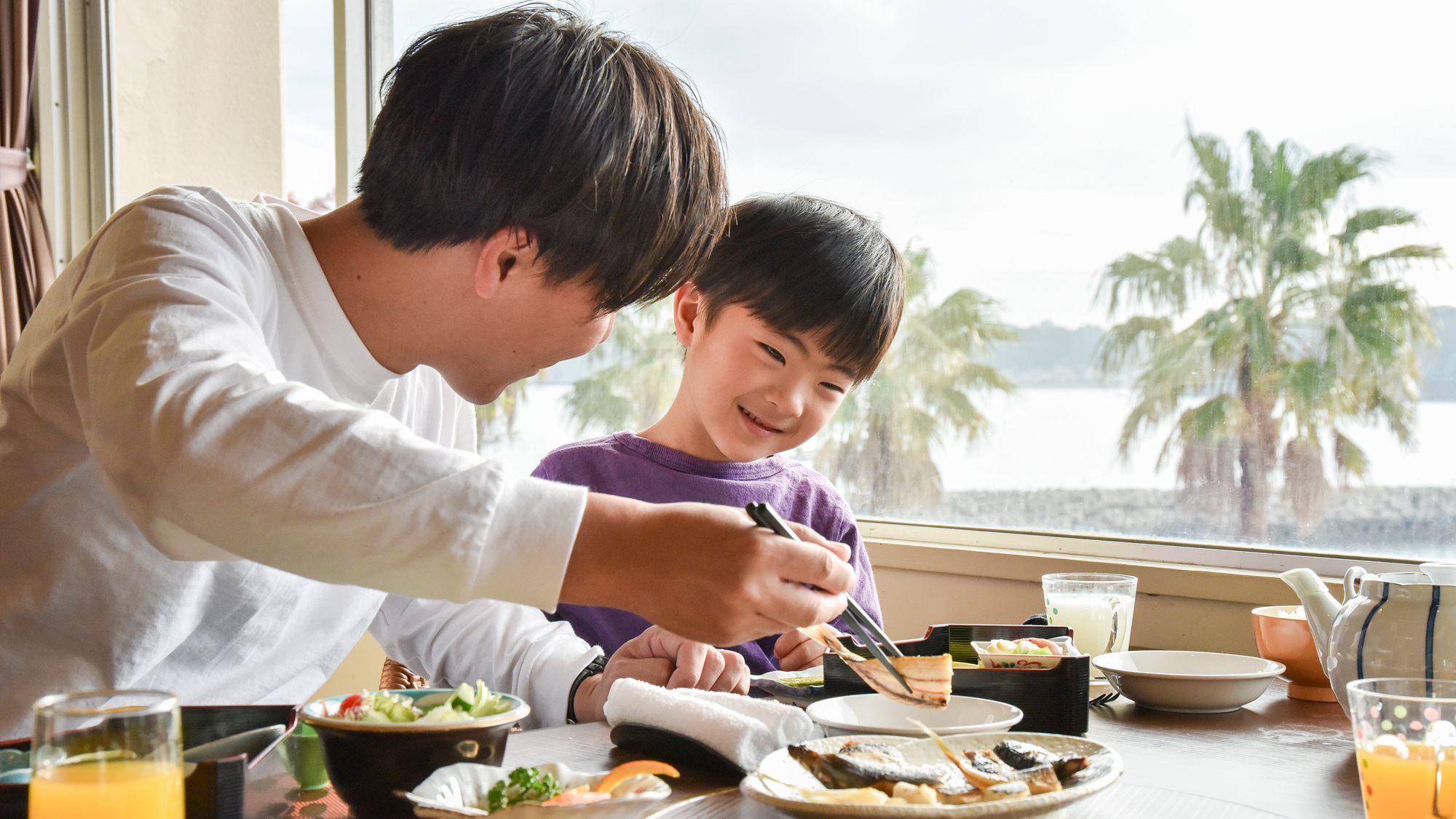 *【朝食風景】家族で楽しめる島旅