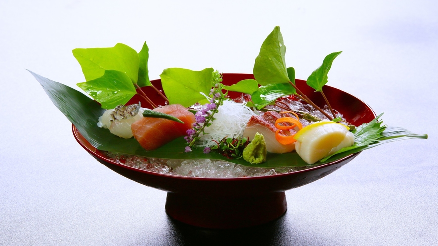 日本料理かの川　2022新春懐石　造里4点盛り
