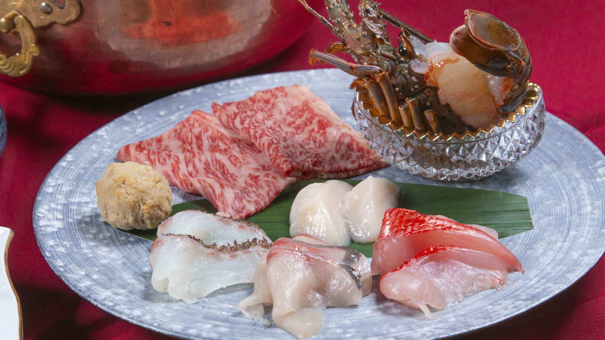 伊豆の金目鯛と足柄牛のしゃぶしゃぶ