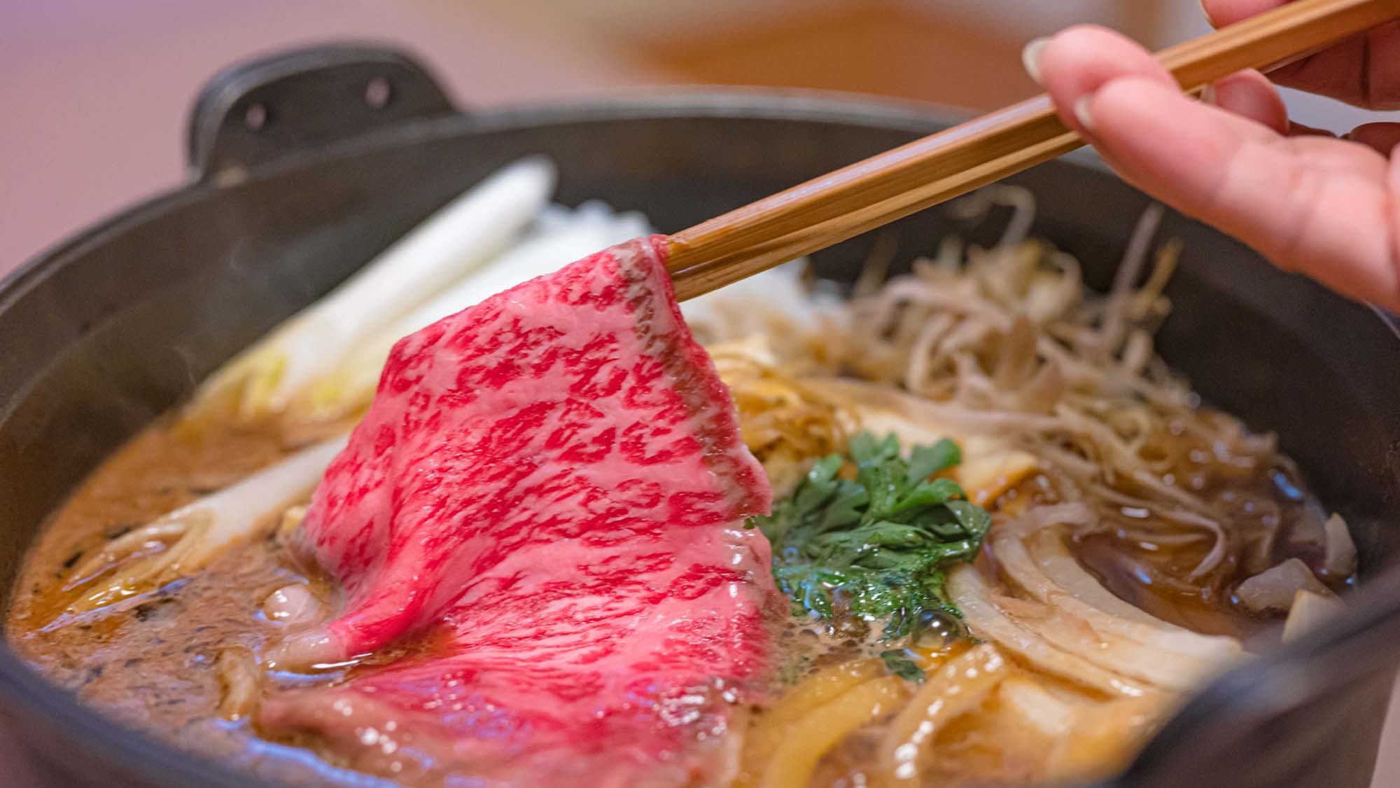 【スタンダード】当館人気No.1★豊後牛すき焼き鍋と季節の料理を堪能♪♪（1泊2食付き）