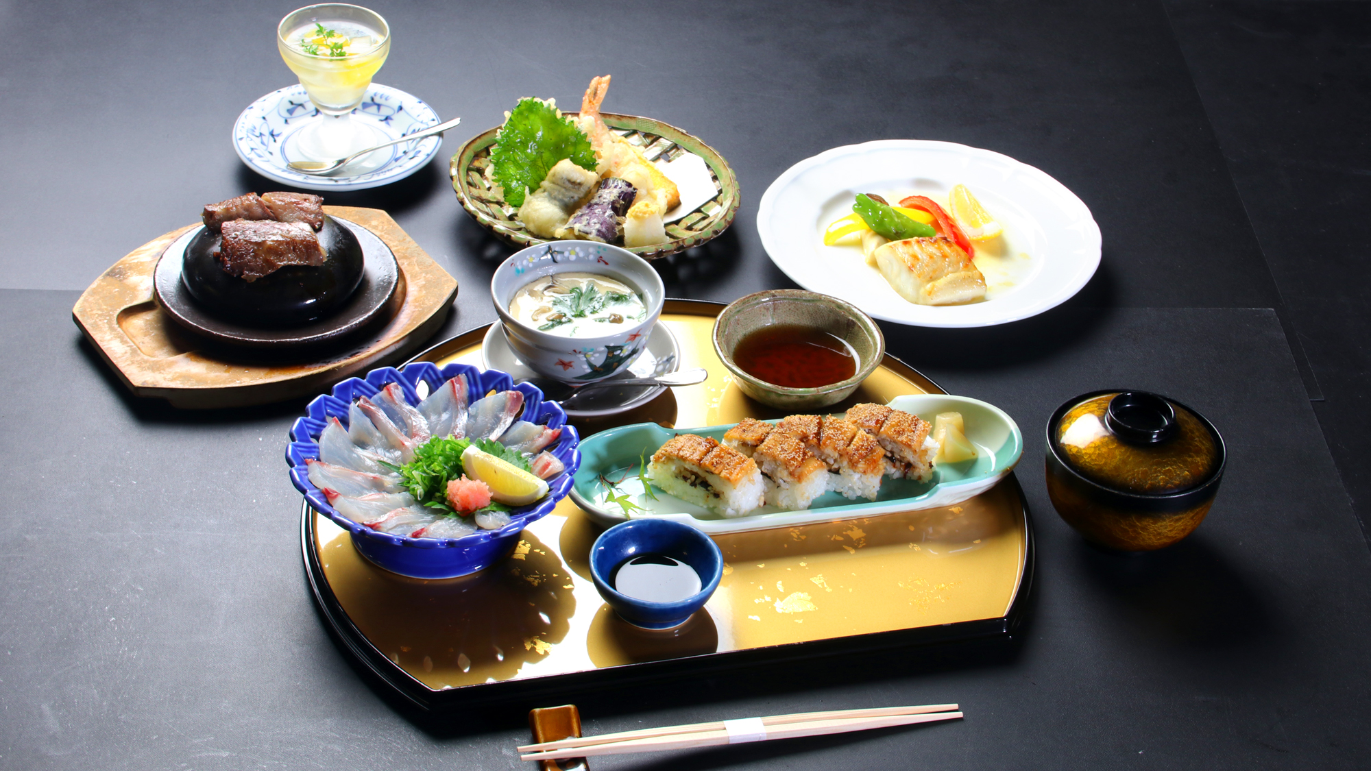 【旬彩会席】山一別館でもっともリーズナブルなコースとなります