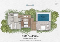 Cliff Pool Villa - Room floor plan