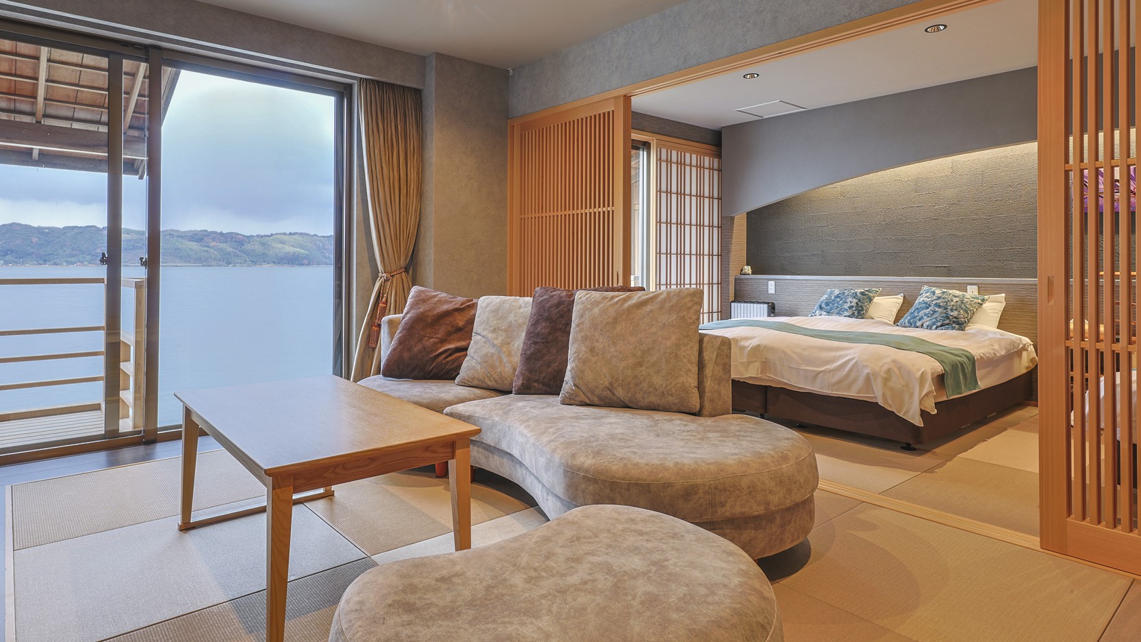 【利久2‐和洋室ツイン】想い出に残るような、こだわりの設え。