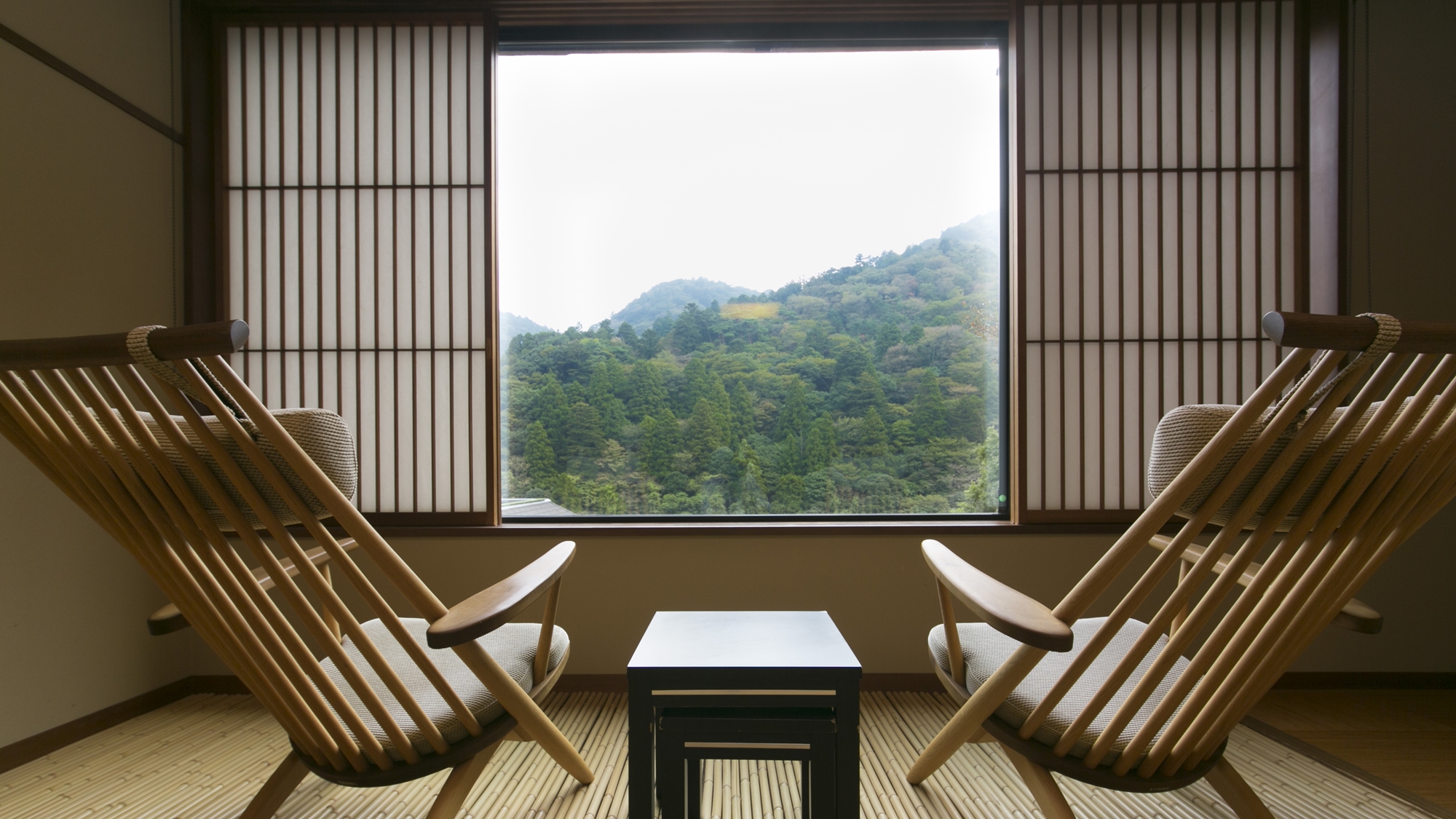 自然を感じる♪檜風呂付「真菰野」和室12.5畳／冷蔵庫フリー 