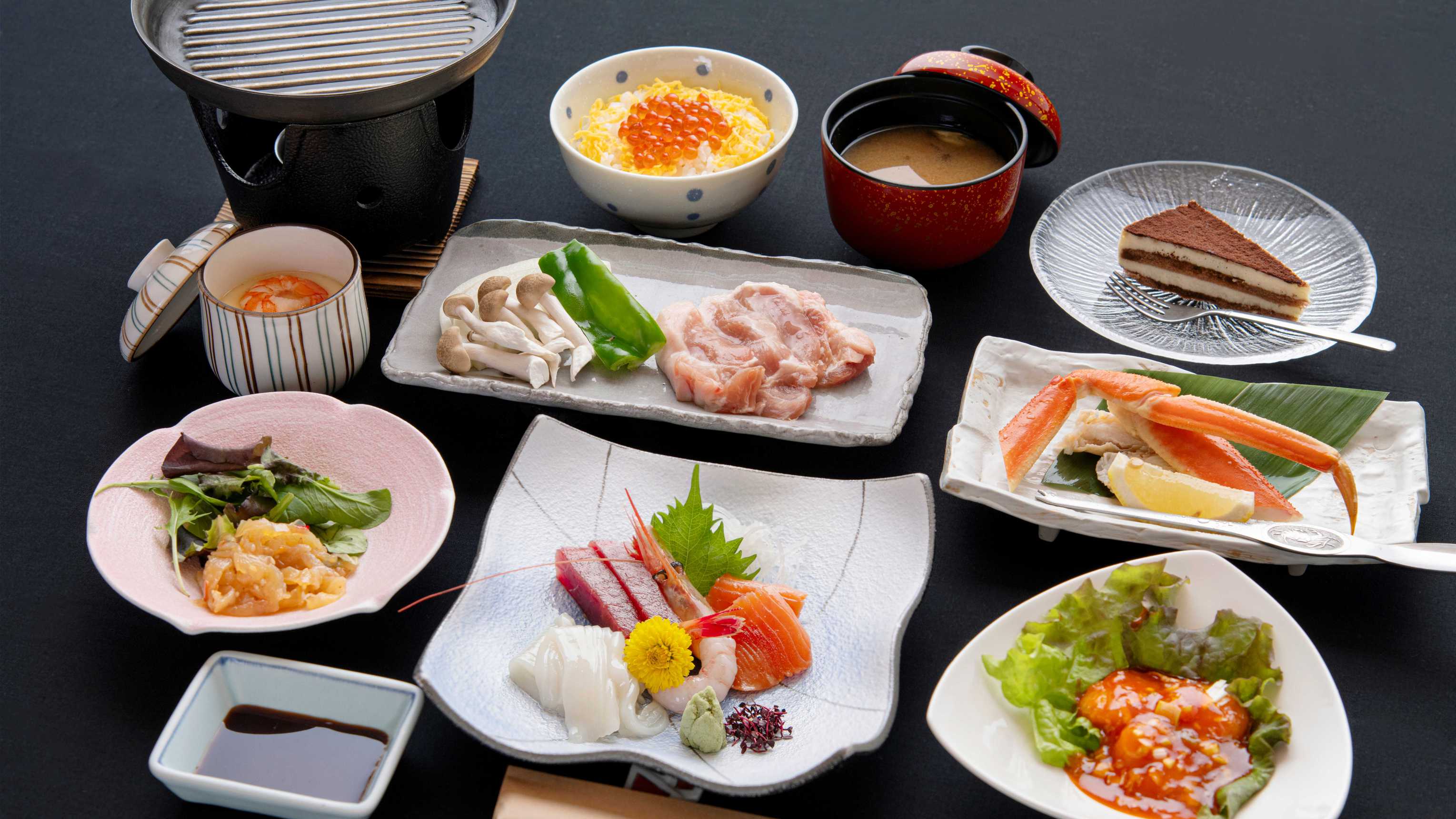 【お手頃ディナーコース】個別配膳だからお食事時も安心！栗山町随一の天然温泉も♪/2食付