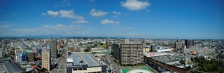 宮崎市内を一望するホテルからの眺望（北側)