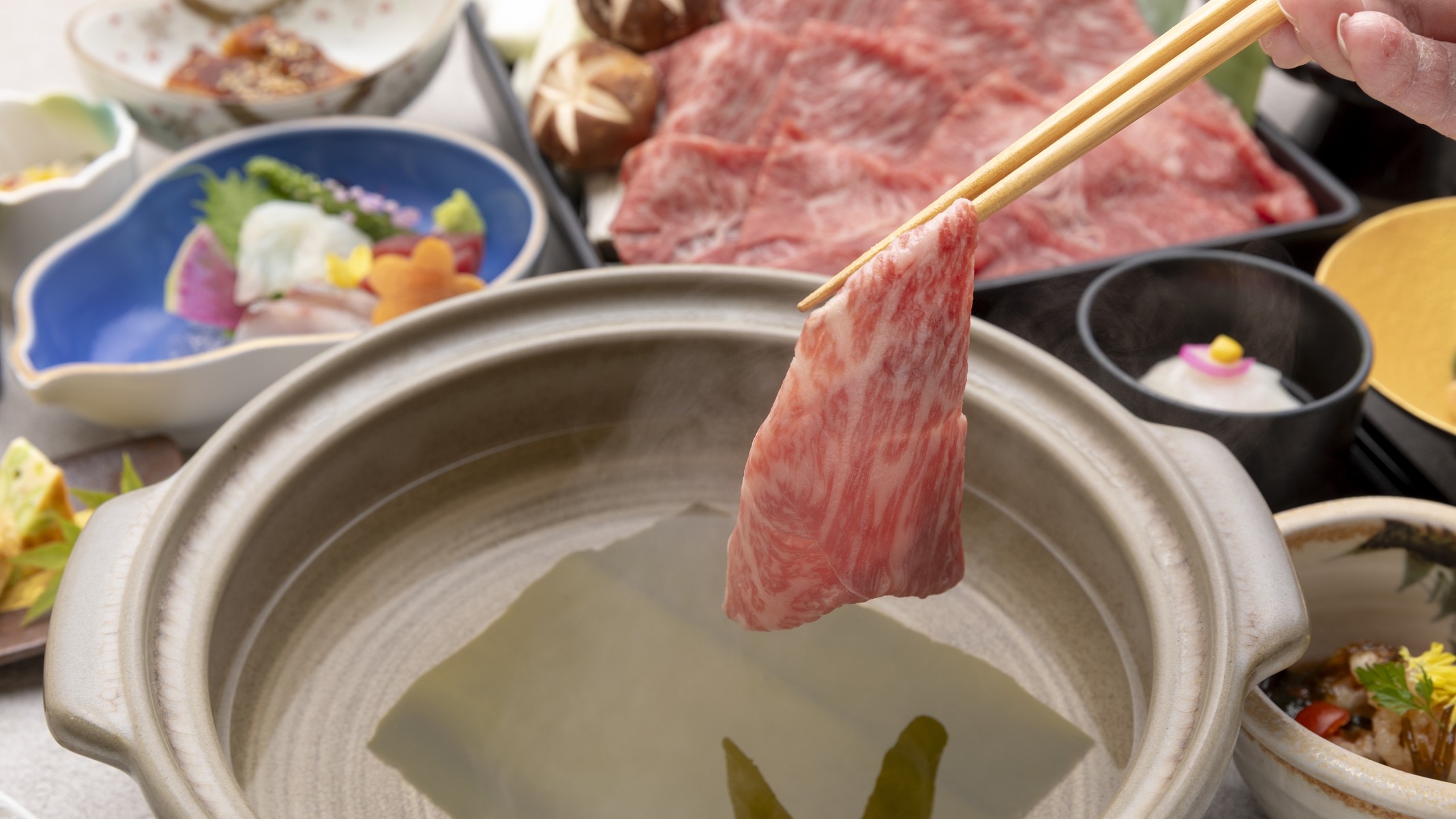 【肉質４等級以上】おおいた和牛のしゃぶしゃぶ会席プラン♪